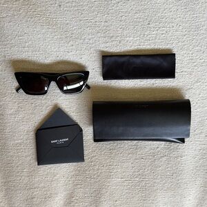Saint Laurent Black Cat Eye Sunglasses